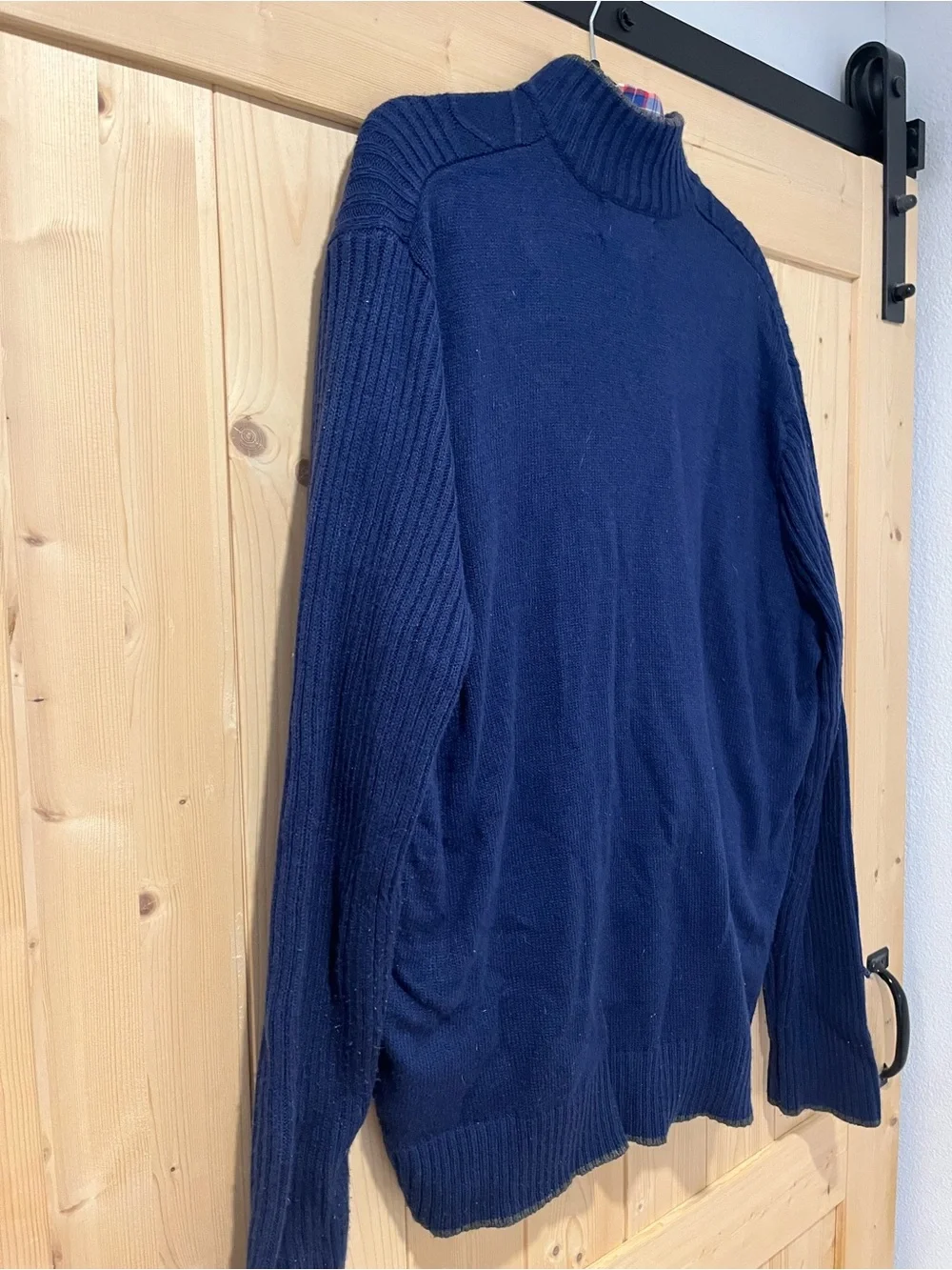 Geoffrey Beene men’s 1/4-zip pullover sweater, Navy XL (Free Lochlane XL Shirt.